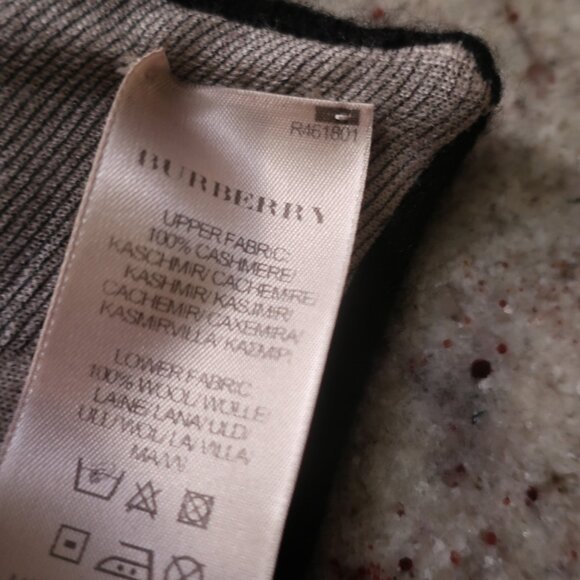 Womens Burberry Black Beige Black Red Cashmere Nova Check Print Scarf - Picture 13 of 15